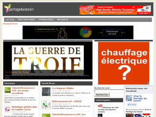 Aperçu visuel du site http://www.partagedusavoir.fr/