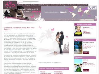 Aperçu visuel du site http://www.duo-tour.com