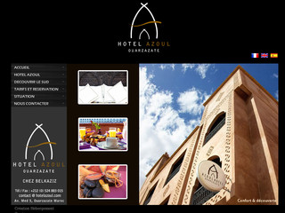 Aperçu visuel du site http://www.hotelazoul.com