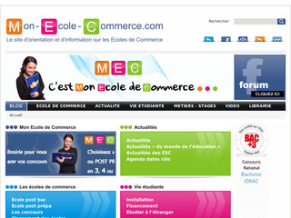 Aperçu visuel du site http://www.mon-ecole-commerce.com/