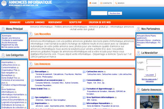 Aperçu visuel du site http://www.annonces-informatique.com