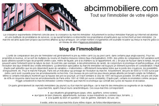 Aperçu visuel du site http://www.abcimmobiliere.com