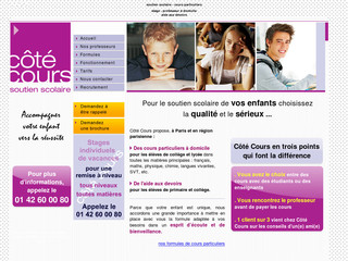 Aperçu visuel du site http://www.cotecours.fr