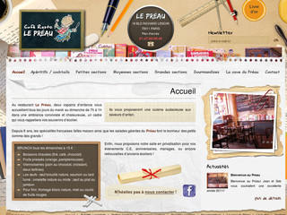 Aperçu visuel du site http://www.lepreau-resto.com