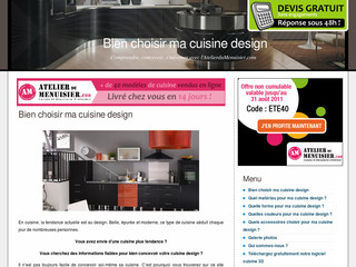 Aperçu visuel du site http://www.cuisinedesign.net/