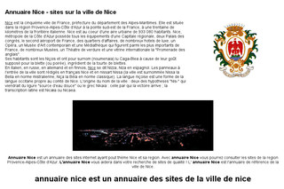 Aperçu visuel du site http://nice.aggloannuaire.com/