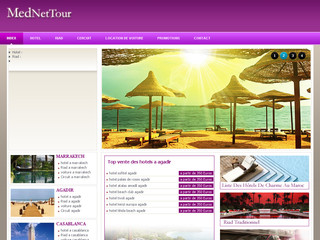 Aperçu visuel du site http://www.agadir-mednettour.com