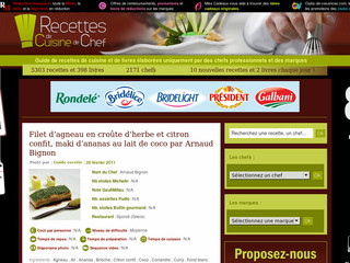 Recettes de cuisine des meilleurs chefs avec Recettes-de- cuisine-de-chef.fr
