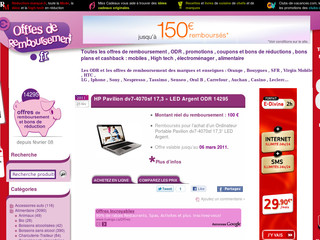Aperçu visuel du site http://www.offres-de-remboursement.fr/