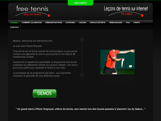 Aperçu visuel du site http://www.free-tennis.com