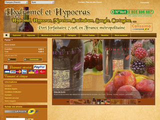 Aperçu visuel du site http://hydromel-et-hypocras.com/