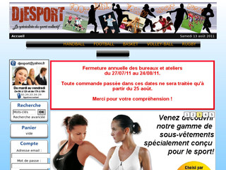 Aperçu visuel du site http://www.djesport.fr