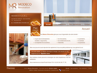 Aperçu visuel du site http://www.modeco-renovation.com