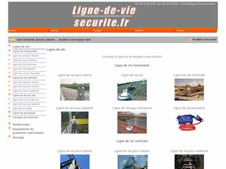 Aperçu visuel du site http://www.ligne-de-vie-securite.fr