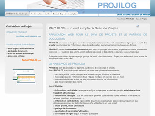 Aperçu visuel du site http://www.projilog.com