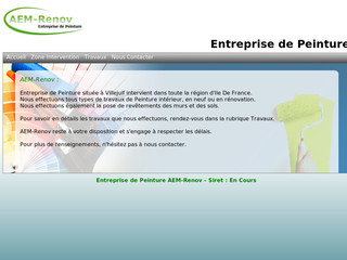 Aperçu visuel du site http://www.aem-renov.fr/