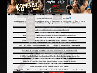 Aperçu visuel du site http://www.kombatko.com