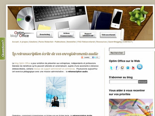 Aperçu visuel du site http://www.blog.optimoffice.fr