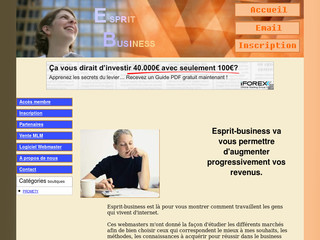 Aperçu visuel du site http://www.esprit-business.com