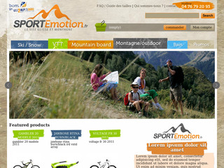 Aperçu visuel du site http://www.sportemotion.fr/