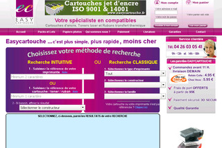 Aperçu visuel du site http://www.easycartouche.fr