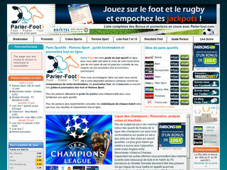 Aperçu visuel du site http://www.parier-foot.com