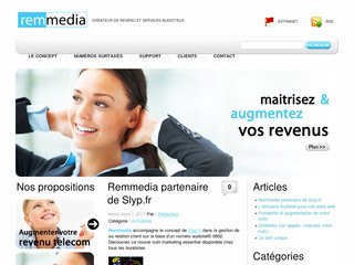 Aperçu visuel du site http://www.remmedia.fr