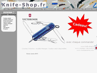 Aperçu visuel du site http://www.knife-shop.fr
