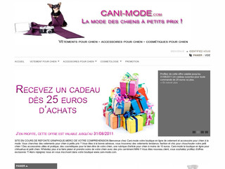 Aperçu visuel du site http://www.cani-mode.com