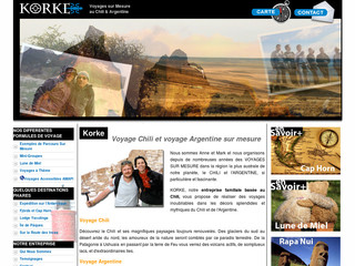 Aperçu visuel du site http://voyagechiliargentine.korke.com/