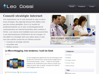 Aperçu visuel du site http://www.leocossi.com