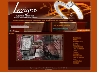 Aperçu visuel du site http://www.bijouterie-lavigne.com