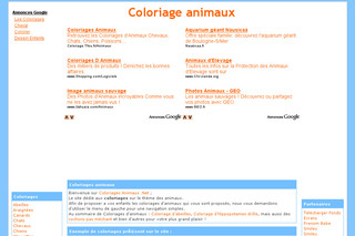 Aperçu visuel du site http://www.coloriagesanimaux.net