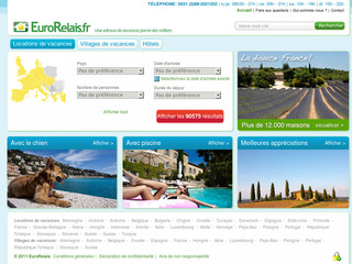Aperçu visuel du site http://www.eurorelais.fr/