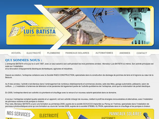 Aperçu visuel du site http://batista-electricite28.com/