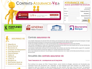 Aperçu visuel du site http://www.contrats-assurance-vie.fr
