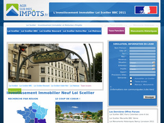 Aperçu visuel du site http://www.agirsurmesimpots.fr