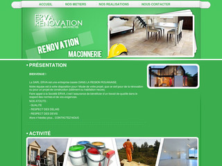 Aperçu visuel du site http://www.erva-renovation.fr/