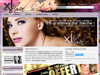 Aperçu visuel du site http://www.extension-cheveux-xlhair.fr