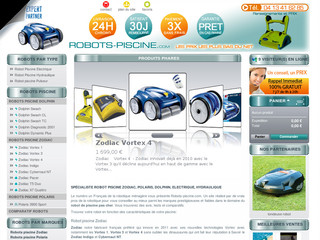 Aperçu visuel du site http://www.robots-piscine.com