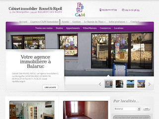 Aperçu visuel du site http://www.cm-immobilier-balaruc.fr