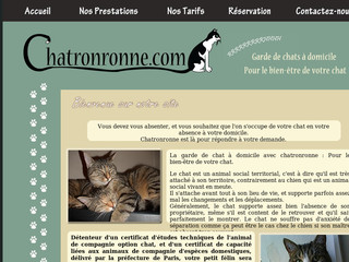 Aperçu visuel du site http://www.chatronronne.com