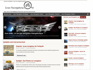 Aperçu visuel du site http://www.jeux-navigateur.org