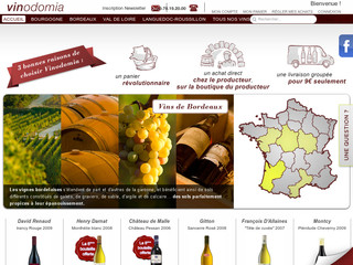 Aperçu visuel du site http://www.vinodomia.com