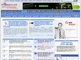Aperçu visuel du site http://php.developpez.com