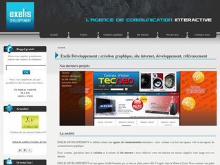 Aperçu visuel du site http://www.exelisdev.fr/