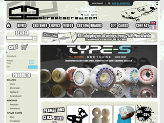 Aperçu visuel du site http://www.streetscrew.com/