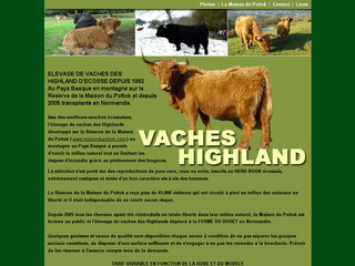 Aperçu visuel du site http://www.vaches-highland.com