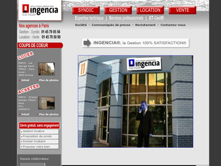 Aperçu visuel du site http://www.ingencia.com