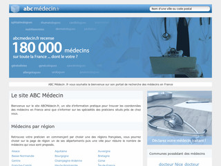 Coordonnées de tous les praticiens en France avec Abcmedecin.fr Coordonnées de tous les praticiens en France avec Abcmedecin.fr